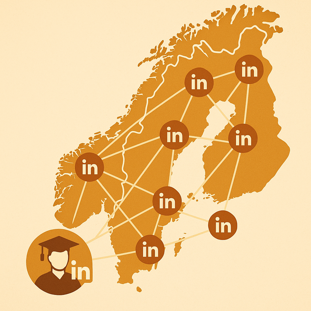 Illustrasjon: Kontekst og betydning av LinkedIn for nyutdannede i Norge